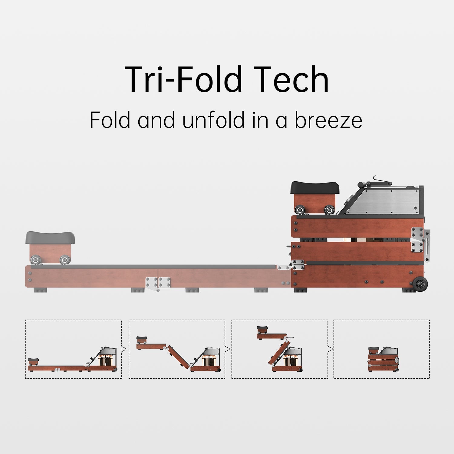 Tri-fold Water Rowing Machine